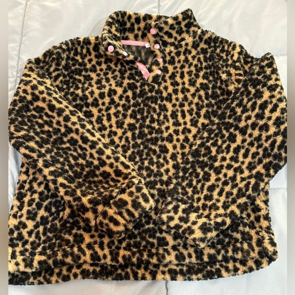 GAP Leopard Print Kids Hoodie - Black and Tan